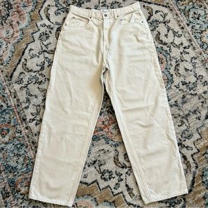 Urban Outfitters BDG High Rise Baggy Creamy White Demin Jeans